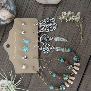Boho Earrings Set .
